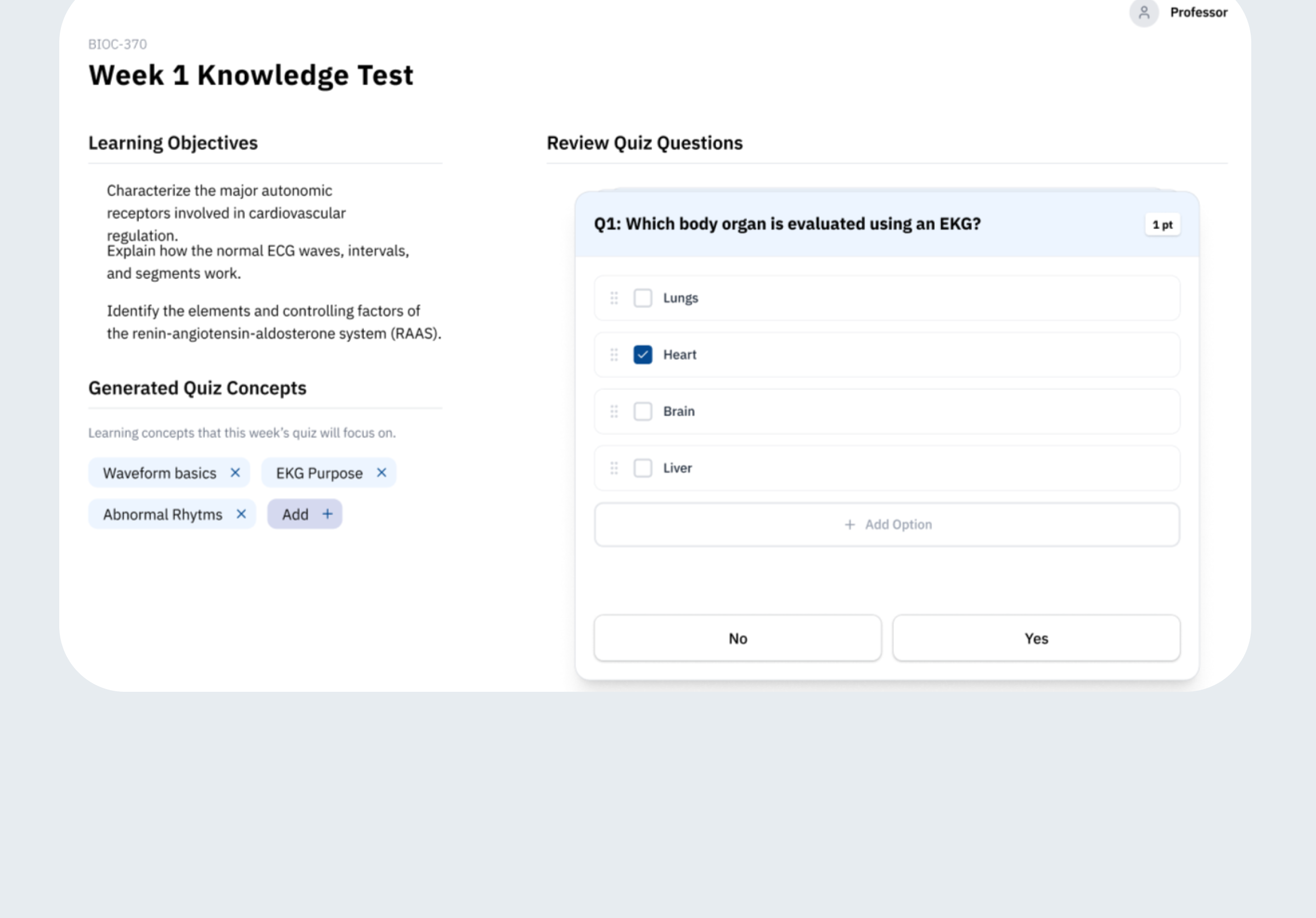 AI Quiz Generator project preview