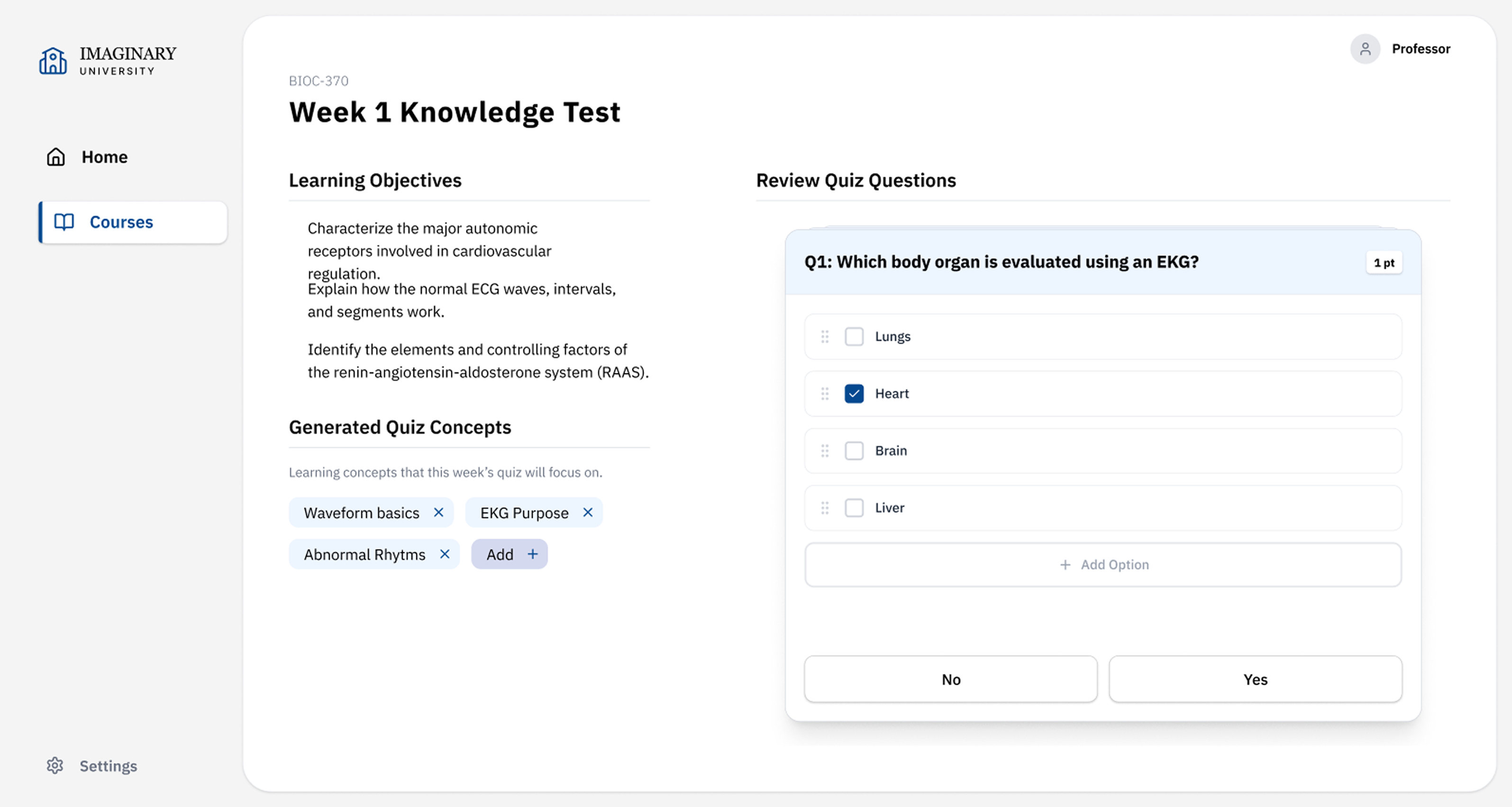 AI quiz platform