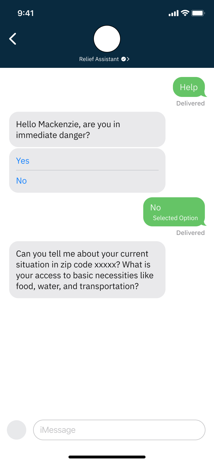 Text conversation